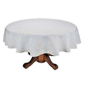 Indoor Outdoor Fabric 70" Round Tablecloth Textured Diamond Beach Summer House